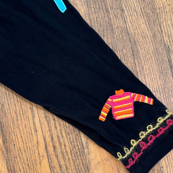 Vintage Michael Simon Black Cardigan with Colorful Embroidery - Picture 10 of 11